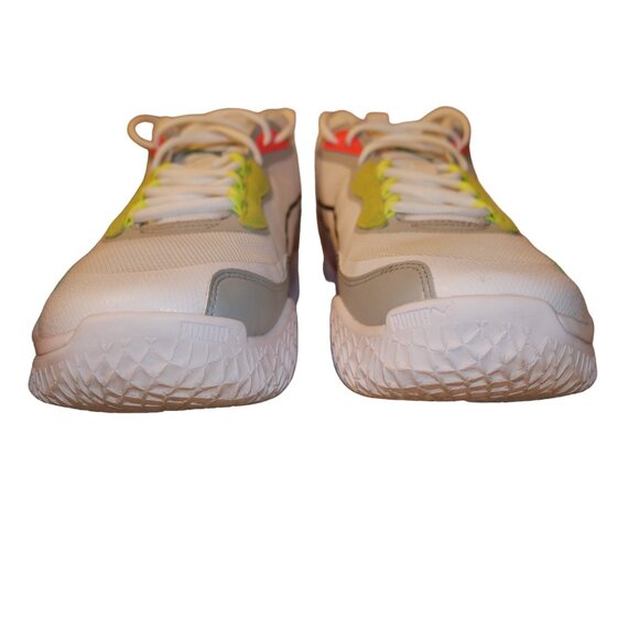 PUMA Playmaker Pro Shoes Men\'s Size 12 Reflective Hi-Viz White Fiery Coral EUC main image 4